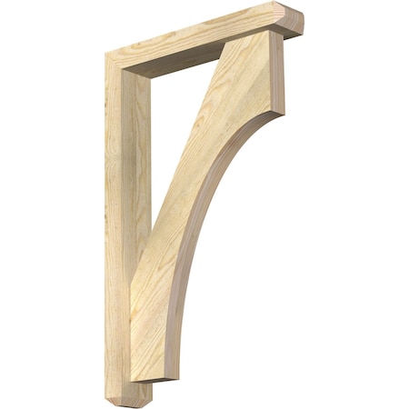 Ekena Millwork Westlake Craftsman Rough Sawn Bracket w/ Offset Brace, Douglas Fir, 4"W x 20"D x 32"H BKT0402X20X32WTL04RDF